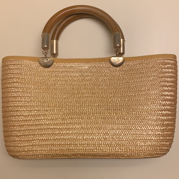 PierGiorgio yellow straw purse *never used* - Picture 3 of 6